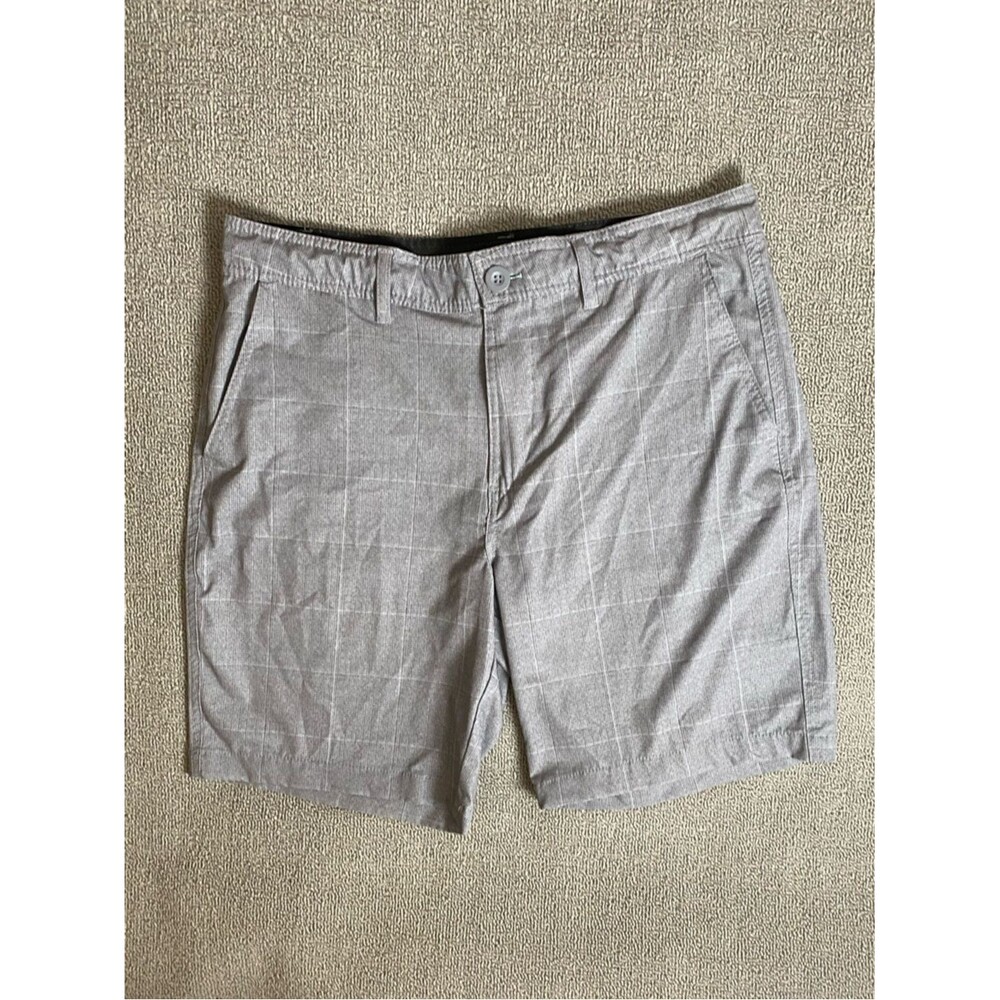 George Light Gray Plaid Wet/Dry Swim Shorts Trunks Casual Summer Beach Shorts